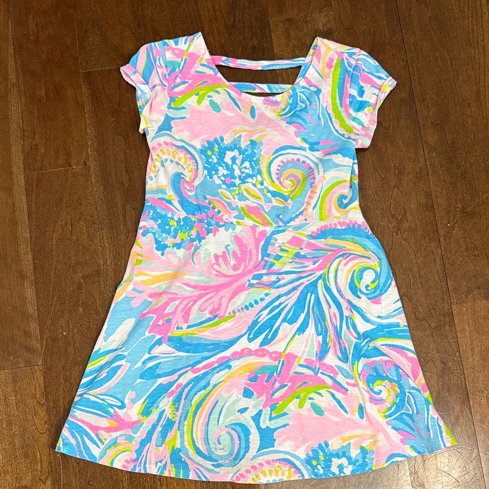 Lilly Pulitzer Pink and Blue Swirl Kids Dress